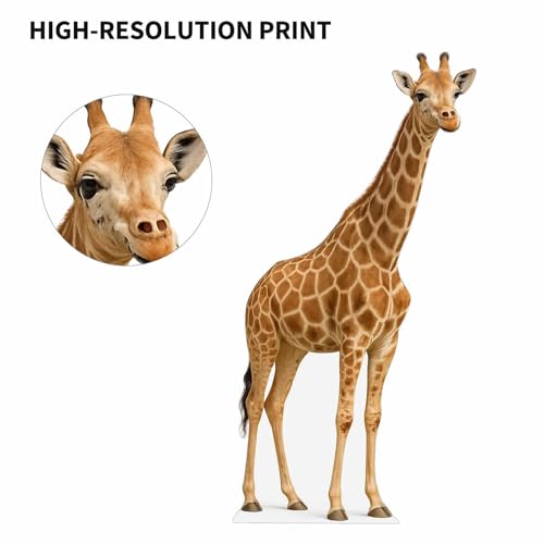 Image of Giraffe 2FT Life Size Cardboard Cutout - A Fun Animal Standup for Photo Booths, Birthday Parties, and Events