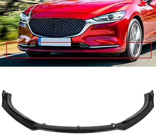 SCITOO Glossy Carbon Look Front Bumper Lip For 2018-2020 Honda Accord - PP Material Chin Spoiler
