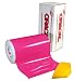 ORACAL 651 Multi-Colored Vinyl Solvent-Based Adhesive-Backed Calendared Wrap Decals w/Yellow Multi-Purpose Squeegee (12" x 5ft, Pink)