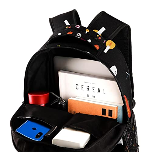 Sac à dos voyage avec porte-bouteille et motif citrouille d'Halloween taille Medium