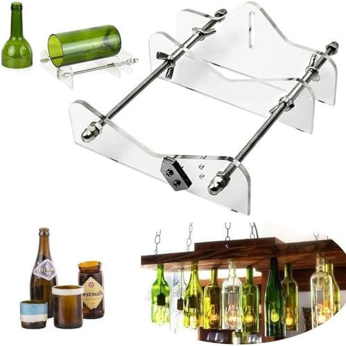 Image of LPLYAA Glass Bottle Cutter,4 in 1 Bottle Cutter Machine Tools for Wine,Beer,Champagne and Jars Bottles, Cutting Tool Kit for Home Bar Decoration(Color:Transparent), 20240517