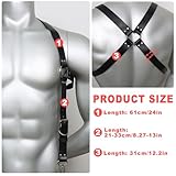 GKLWEJ Herren Leder Harness, Body Sex Punk Brust, Rave Outfit, Gay Unterwäsche, Clubwear, Gladiator Kostüm, Sklave Bandage, Verstellbar