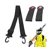 Matériaux et Résistants: La composition robuste en nylon de ces sangles de ski garantit que vos skis restent solidement attachés, minimisant les risques de glissement ou d'endommagement ; conçues pour résister à une utilisation intensive sans s'effilocher, elles sont un allié fiable pour les skieurs qui organisent leur équipement efficacement dans les stations de ski ou pendant les déplacements, une fixation sécurisée et durable pour le transport et le stockage.
