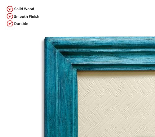 Image of Photo Frames 24x24 inch | Photo Frame For Wall Decoration | Photo Frame Big | Blue Wooden Photo Frames For Wall | Ideal For Living Room & Gift (24x24 inch, Blue)