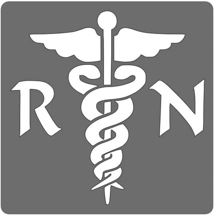 RN Nurse Reusable Sturdy Stencil Clear Plastic Sheet Template Cutout 6 Mil Translucent for Airbrush Painting Wall Drawing 1-5.5x5.5 inch Stencil, VC-56