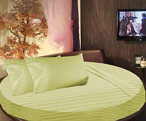 Parure de lit drap-housse 243 cm coton égyptien sauge pour chambre zen