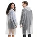 welsberg 2 Stück Regenponcho Damen und Herren Wasserdicht Atmungsaktiv Regenjacke Regenschutz Reganmantel für Festival Konzert Camping Wandern Angeln Sport, Transparent