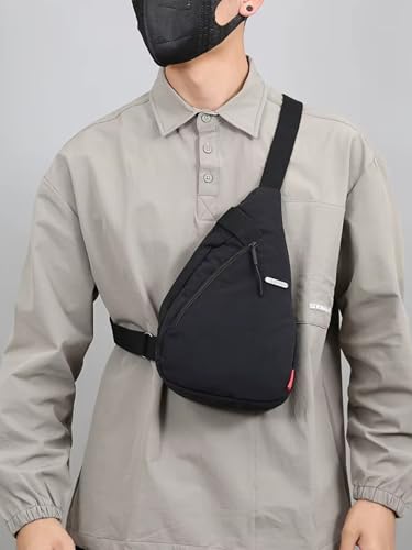 Image of ITALISH Sling Unisex Crossbody Bag Nylon 30 x 20 x 7 cm Lightweight Travel Daypack with Quick-Access Pocket