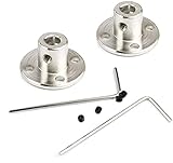 2-Pack 6mm Flange Shaft Coupling Guide Shaft Axis Bearing Fittings Motor Coupler Connector