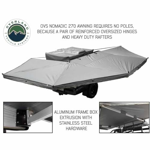 Nomadic-OVS-Awning-270-Passenger-Side-Dark-Gray-Cover-with-Black-Cover-Universal Nomadic OVS Awning 270 Passenger Side Dark Gray Cover with Black Cover Universal