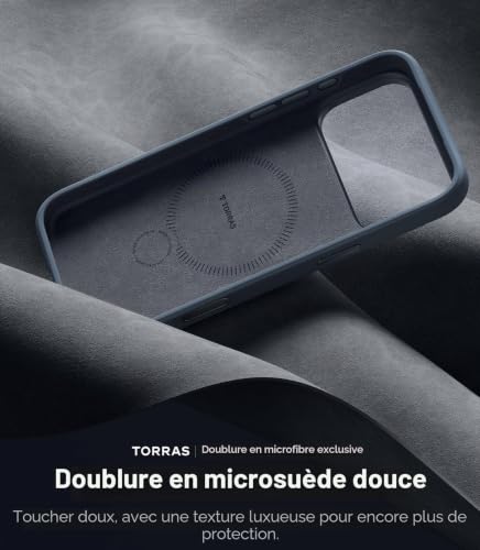 Coque Silicone iPhone 17 Pro Max Compatible MagSafe Bleu - 7