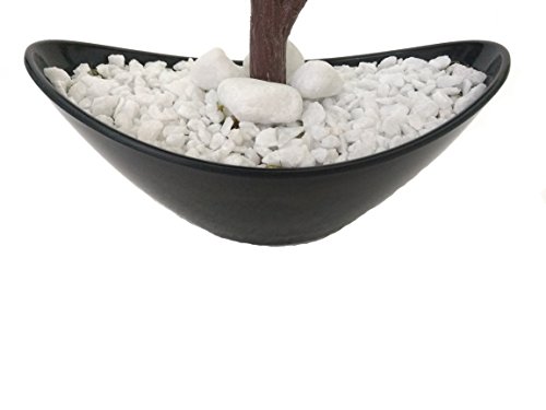 Bonsai Bola Arranjo Flor Artificial Com Vaso Preto Em Acrílico