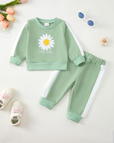 Toddler Baby Girl Clothes Infant Girls Outfits Fall/Winter Sweatsuit Cute Sweatshirts Jogger Pants Girl Clothing Sets4