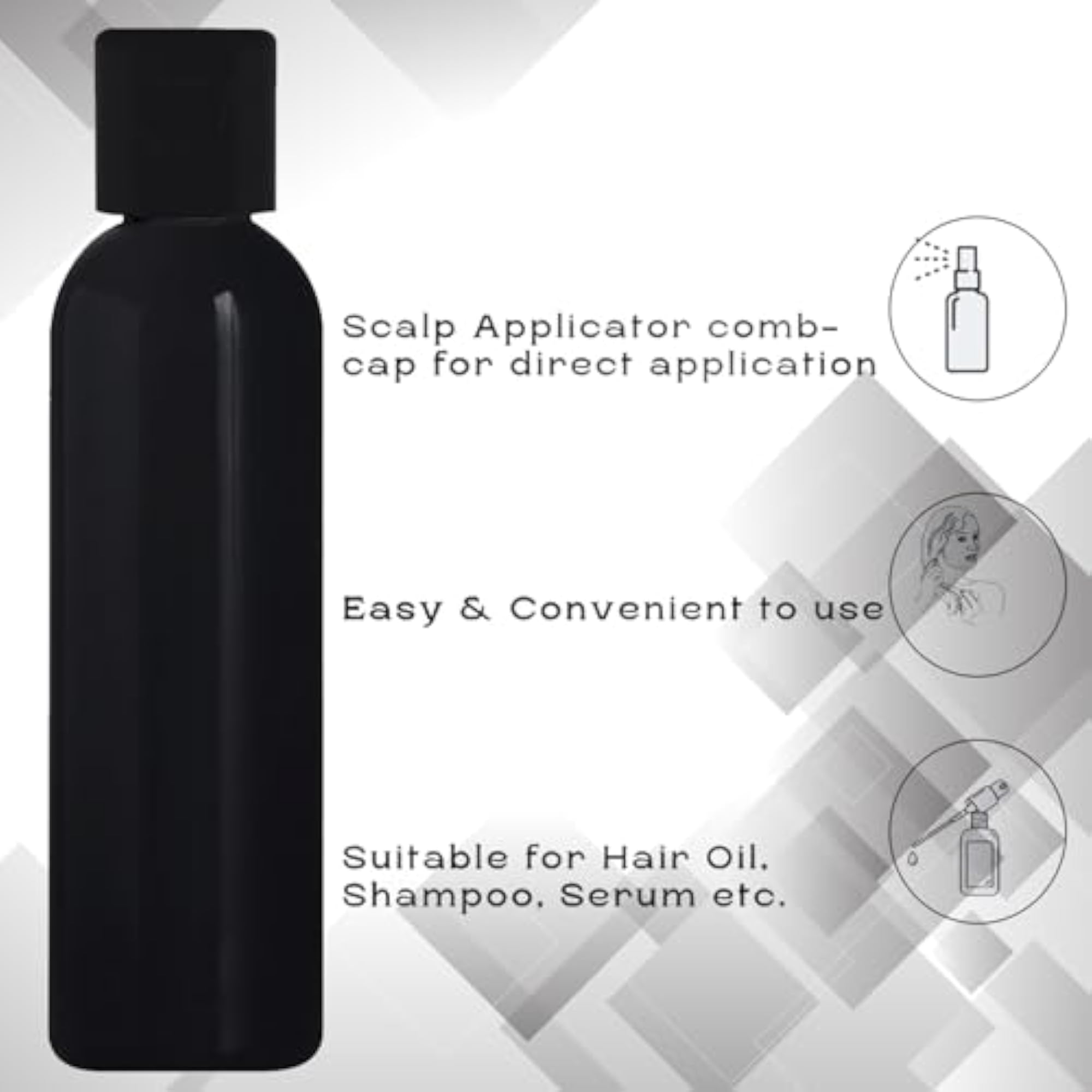 100ml Squeeze Bottle with Flip Top Cap, Refillable Travel Container