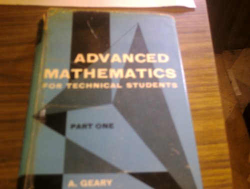 Advanced Mathematics for Technical Students Part 1 B00181NQUG Book Cover