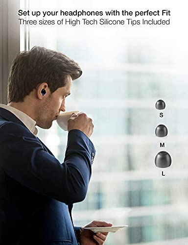 Acuvar Wireless Bluetooth Earbuds with Mic – 100+ Hrs Charging Case, IPX7 Waterproof Ear Buds, Deep Bass, Stereo Sound, Noise Isolation Wireless Earbud Bluetooth Earbud for Travel,Sports,Calls (Black)