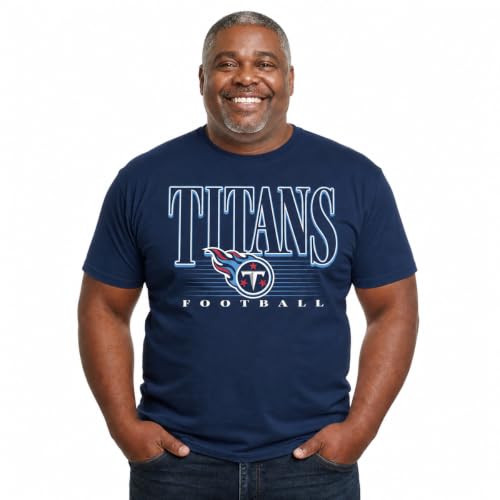 Tennessee Titans NFL Adult Overtime Blueprint Tagless Tee Unisex Navy