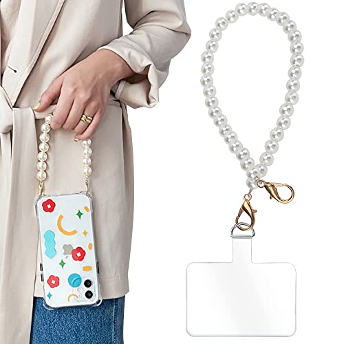 ジュエリー　真珠のストラップ Amazon | [Turkalla] スマホストラップ パールチェーン