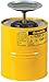 Justrite 10318 Steel Plunger Can, 4L Capacity, Yellow