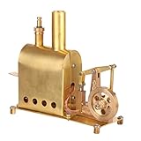 Mini Steam Engine Model, Mini Pure Copper Steam Engine Model with Boiler for Adults, STEM Educational Collectible Desktop Gift for Engineers & Hobbyists