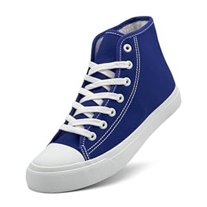 soofylia Womens High Top Canvas Sneakers,Unisex Fashion Lace-up Fuzzy Canvas Shoes,Casual Tennis Walking Shoes for Men