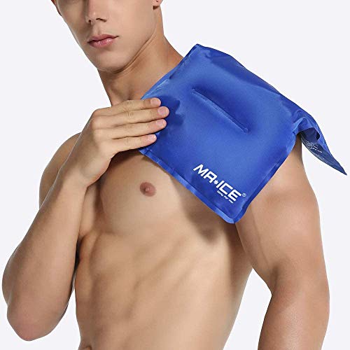 Large Gel Ice Pack Wrap - Ice Packs For Injuries Reusable Cold Pack Compress For Swelling, Sprains, Bruises - Large Hot And Cold Therapy For Hip, Back, Shoulder, Knee Replacement Surgery - 11" X 14" #TOP5