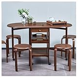 Cette table de salle à manger dispose d'une fonction pliable polyvalente, permettant trois configurations pratiques. Basculez sans effort entre les états ouverts et pliés pour maximiser votre espace de vie. Idéale pour les petits ménages, cette table allie praticité et style, ce qui en fait un complément parfait à toute salle à manger. Profitez de la flexibilité et de la fonctionnalité dans votre maison avec ce design innovant.