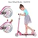 Hikole Scooter for Kids Ages 6-12, Foldable Scooter, 3 Adjustable Height Kick Scooter with 2 LED Light Up PU Flashing Wheels, Birthday Gifts for Toddlers Boys and Girls