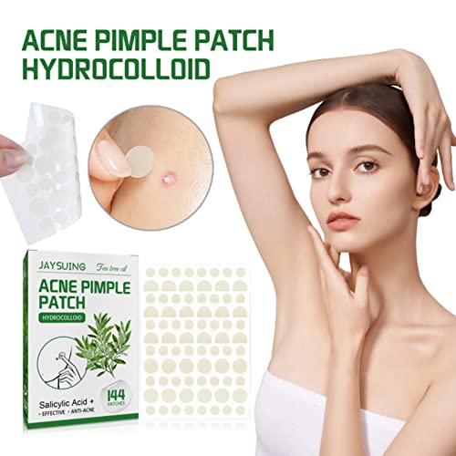144 Pcs Acne Pimple Patches Translúcido Fosco Hidrocolóide Ácido Salicílico Óleo de Tea Tree para Ac
