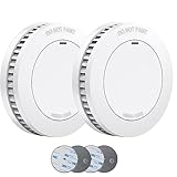 XINDUM Rauchmelder mit Magnethalterung 2er Set, Ohne Fehlalarm/Kostenlose Rückgabe, mit 10 Jahre Batterie/Garantie Feuermelder, Brandmelder CE/TÜV geprüft, ohne Bohren, weiß