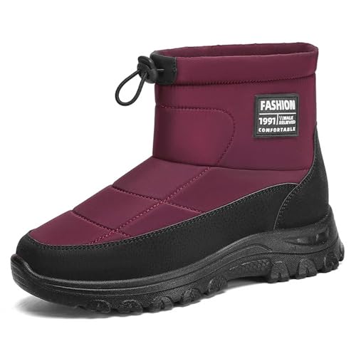 Chicblooms Weitschaftstiefel Damen-Winterstiefel Vielseitig Tragbar Für Jeden Anlass Kombinierbar Alltagstauglich Winter-Mode Must-Have Für Den Winter