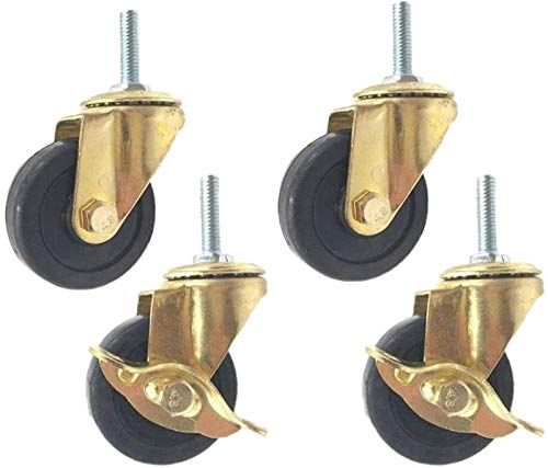 Roulettes pivotantes M8 avec frein de 50 mm pour meuble