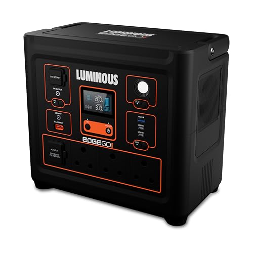 Image of Luminous Edge GO P1000 Portable Power Station | 800W Output | 576 Wh | Fast Charging | Powers Multiple Devices | for Campers, Outdoor Shoot, Travel, Outdoor Parties, & Home Back-up | 5 Year Warranty