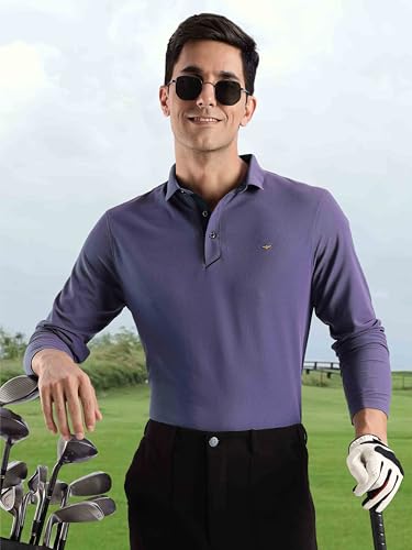 Image of STELLERS Men's Full Sleeve Polo T-Shirt | Feather Touch Feel | Odour Resistant | Wrinkle Free | Quick Dry | Stretchable | Lightweight | Anti-Static | UV Resistance | Anti-Microbial