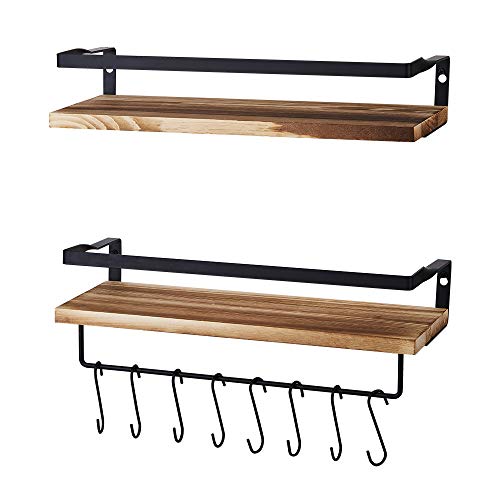 Beauty Kate Floating Shelves 4 in 1 Rustic Wood Wall Mounted Storage Shelf