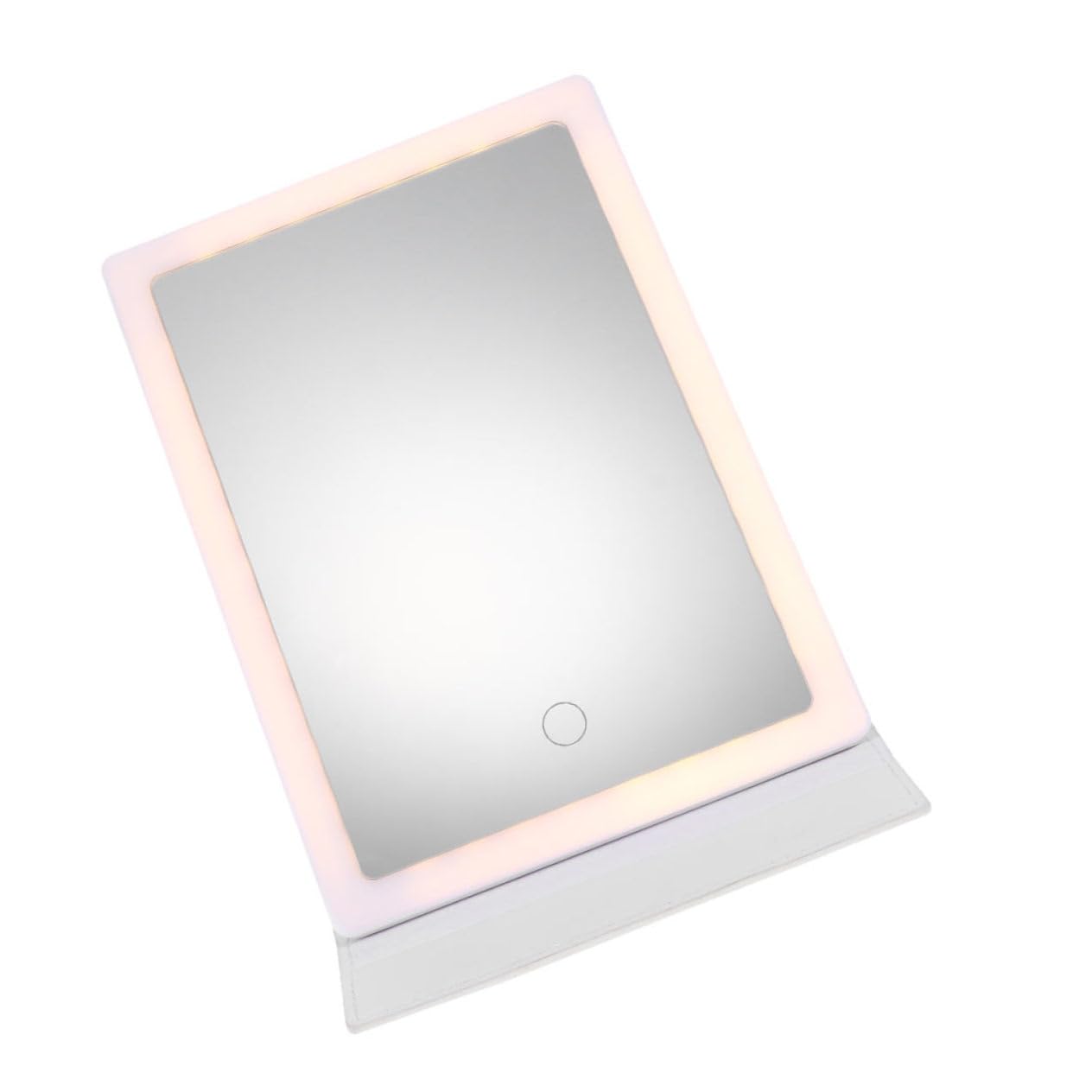 Miroir de maquillage LED tactile pliable et rechargeable USB pour table