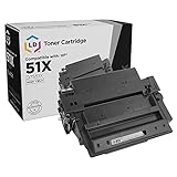LD © Remanufactured Replacement Laser Toner Cartridge for Hewlett Packard Q7551X (HP 51X) High-Yield Black