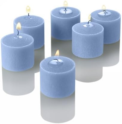 Richland Set of 72 Eastland Square Votive Holders & 72 Light Blue Unscented Votive Candles