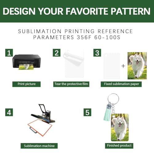 Llaveros de metal con sublimación rectangular para Bricolaje kit de componentes con borlas 6