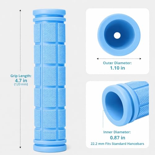 Image of CHUNZEXI 4 PCS Bike Handlebar Grips, Rubber Bicycle Bar Grips Replacement, Non-Slip Handle Grips for Kids Bikes, Scooters, BMX, Mountain & Cruiser Bikes