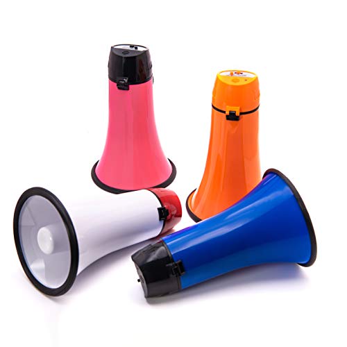 Bemldy Portable Megaphone Bullhorn 20 Watt Power With Built-In Siren/Alarm-Adjustable Volume -Strap Powerful And Lightweight (Classic, Pink) #TOP5