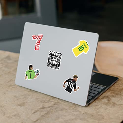 CodersParadise Pack Of 65 Football Soccer Stickers For Laptop, Planner, Diary, Waterproof Residue Free, self adhesive (Image - 2)