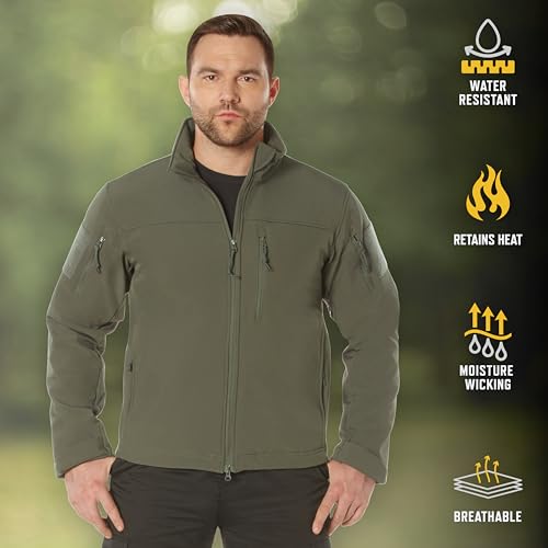 Veste tactique softshell imperméable 3 couches Rothco Stealth Ops avec doublure polaire
