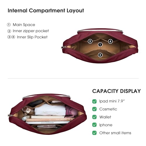 Image of Crossbody Bag for Women, Large Lightweight Nylon Shoulder Purse for Travel | Trendy Crossbody Purse with Roomy Multi-Pocket Design, Large Capacity, Waterproof for Everyday Use, Shopping, Work & Weekend