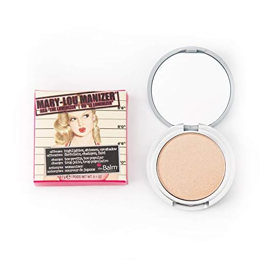 theBalm Mary-Lou-Manizer Tamaño viajero|Formato mini|Iluminador en Polvo Compacto|Highlighter|Efecto Iluminador|Maquillaje|Vegano|Shinning|Cruelty Free|Travel Size|Textura Sedosa |Larga Duración