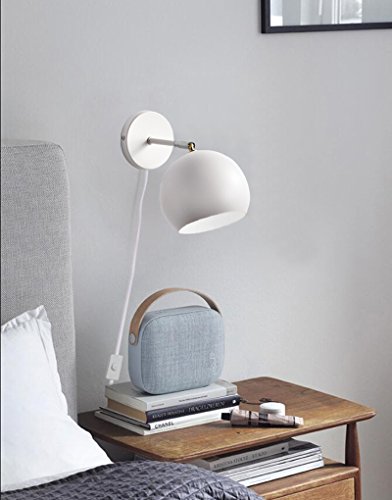 Kiven Metal Plug-In Wall Sconce Light, Plug In Wall Lamp, Eyeball Lamp,White Usd$7999 #TOP5