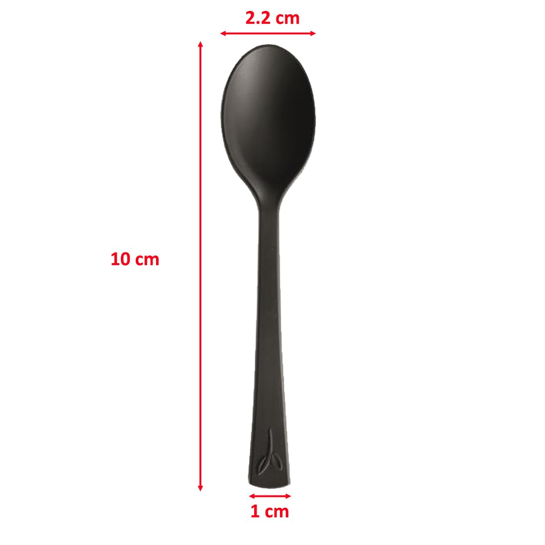 MAQA 100 pz Cucchiaini per finger food 10 cm, neri, riutilizzabili