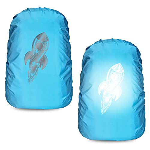 2x Dinosaurier Regenschutz Für Schulranzen - Wasserdichte Regenhülle 35L Mit Reflektor