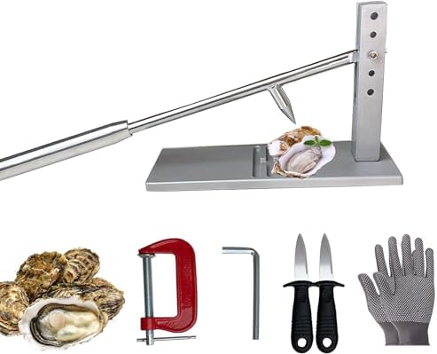 Oyster Shucker Tool Set,Oyster Clam Opener,Oyster Shucking Machine, Oyster Opener with Oyster Knife for Hotel Buffets and Homes and Gift