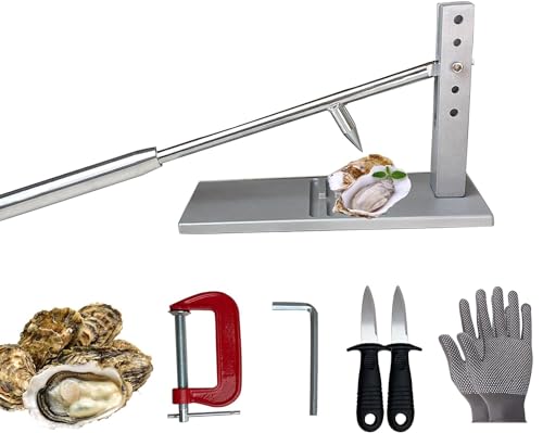 Dsyisvia Oyster Shucker Tool Set，Oyster Clam Opener，Oyster Shucking Machine, Oyster Opener with Oyster Knife for Hotel Buffets and Homes and Gift